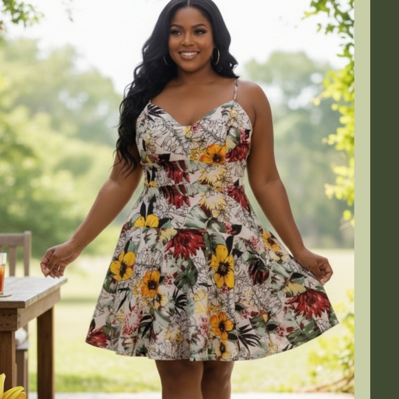 Suzy Shier Dresses & Skirts - Vibrant Floral Mini Dress